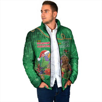 Dominica Christmas Padded Jacket I Am Dreaming Of A Green Christmas - Wonder Print Shop