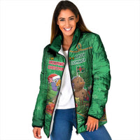 Dominica Christmas Padded Jacket I Am Dreaming Of A Green Christmas - Wonder Print Shop