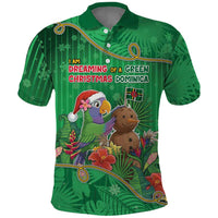 Dominica Christmas Polo Shirt I Am Dreaming Of A Green Christmas - Wonder Print Shop