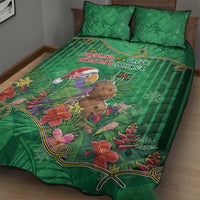 Dominica Christmas Quilt Bed Set I Am Dreaming Of A Green Christmas - Wonder Print Shop