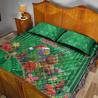 Dominica Christmas Quilt Bed Set I Am Dreaming Of A Green Christmas - Wonder Print Shop
