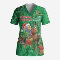 Dominica Christmas Scrub Top I Am Dreaming Of A Green Christmas - Wonder Print Shop