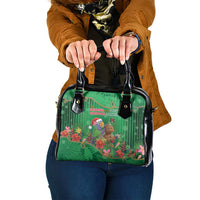 Dominica Christmas Shoulder Handbag I Am Dreaming Of A Green Christmas - Wonder Print Shop