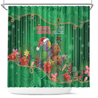 Dominica Christmas Shower Curtain I Am Dreaming Of A Green Christmas - Wonder Print Shop