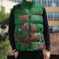 Dominica Christmas Sleeveless Puffer Jacket I Am Dreaming Of A Green Christmas - Wonder Print Shop