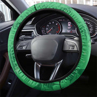 Dominica Christmas Steering Wheel Cover I Am Dreaming Of A Green Christmas - Wonder Print Shop