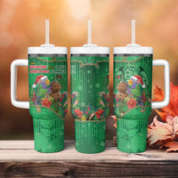 Dominica Christmas Tumbler With Handle I Am Dreaming Of A Green Christmas - Wonder Print Shop