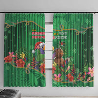 Dominica Christmas Window Curtain I Am Dreaming Of A Green Christmas - Wonder Print Shop