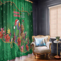 Dominica Christmas Window Curtain I Am Dreaming Of A Green Christmas - Wonder Print Shop