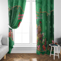 Dominica Christmas Window Curtain I Am Dreaming Of A Green Christmas - Wonder Print Shop