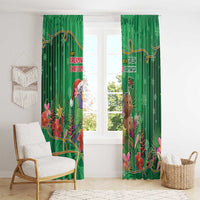 Dominica Christmas Window Curtain I Am Dreaming Of A Green Christmas - Wonder Print Shop