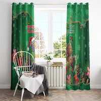 Dominica Christmas Window Curtain I Am Dreaming Of A Green Christmas - Wonder Print Shop