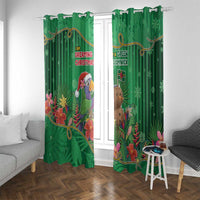 Dominica Christmas Window Curtain I Am Dreaming Of A Green Christmas - Wonder Print Shop