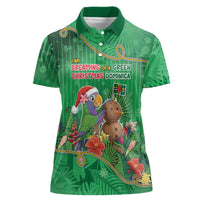 Dominica Christmas Women Polo Shirt I Am Dreaming Of A Green Christmas - Wonder Print Shop