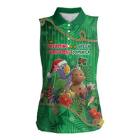 Dominica Christmas Women Sleeveless Polo Shirt I Am Dreaming Of A Green Christmas - Wonder Print Shop