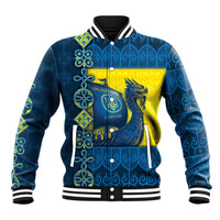 Kievan Rus Baseball Jacket Slavic Dragon Ship - Wonder Print Shop