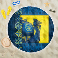 Kievan Rus Beach Blanket Slavic Dragon Ship - Wonder Print Shop