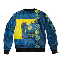 Kievan Rus Bomber Jacket Slavic Dragon Ship - Wonder Print Shop