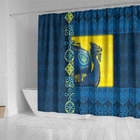 Kievan Rus Shower Curtain Slavic Dragon Ship - Wonder Print Shop