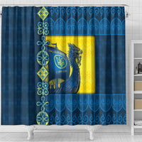 Kievan Rus Shower Curtain Slavic Dragon Ship - Wonder Print Shop