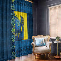 Kievan Rus Window Curtain Slavic Dragon Ship - Wonder Print Shop