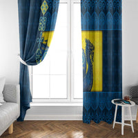 Kievan Rus Window Curtain Slavic Dragon Ship - Wonder Print Shop