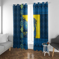 Kievan Rus Window Curtain Slavic Dragon Ship - Wonder Print Shop