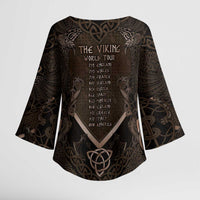 The Viking World Tour Kimono Sleeve Blouse Ancient Celtic Knot Patterns - Wonder Print Shop