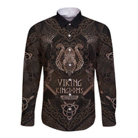 The Viking World Tour Long Sleeve Button Shirt Ancient Celtic Knot Patterns - Wonder Print Shop