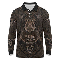 The Viking World Tour Long Sleeve Polo Shirt Ancient Celtic Knot Patterns - Wonder Print Shop