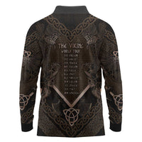 The Viking World Tour Long Sleeve Polo Shirt Ancient Celtic Knot Patterns - Wonder Print Shop