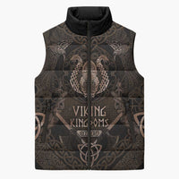 The Viking World Tour Sleeveless Puffer Jacket Ancient Celtic Knot Patterns - Wonder Print Shop