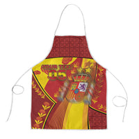 Custom Spain Football Apron Traditional Spanish Carnation Floral Patriotic Motif
