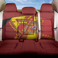 Custom Spain Football Back Car Seat Cover Traditional Spanish Carnation Floral Patriotic Motif