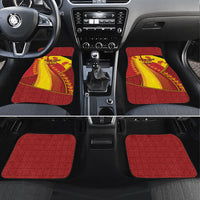 Custom Spain Football Car Mats Traditional Spanish Carnation Floral Patriotic Motif
