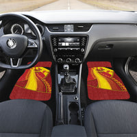 Custom Spain Football Car Mats Traditional Spanish Carnation Floral Patriotic Motif