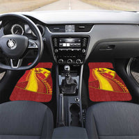 Custom Spain Football Car Mats Traditional Spanish Carnation Floral Patriotic Motif