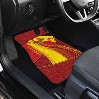 Custom Spain Football Car Mats Traditional Spanish Carnation Floral Patriotic Motif