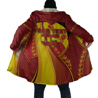 Custom Spain Football Cloak Traditional Spanish Carnation Floral Patriotic Motif