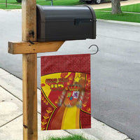 Custom Spain Football Garden Flag Traditional Spanish Carnation Floral Patriotic Motif