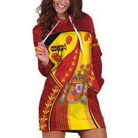 Custom Spain Football Hoodie Dress Traditional Spanish Carnation Floral Patriotic Motif