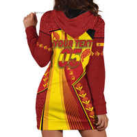 Custom Spain Football Hoodie Dress Traditional Spanish Carnation Floral Patriotic Motif