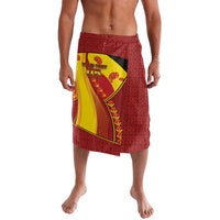 Custom Spain Football Lavalava Traditional Spanish Carnation Floral Patriotic Motif