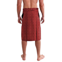 Custom Spain Football Lavalava Traditional Spanish Carnation Floral Patriotic Motif