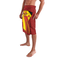 Custom Spain Football Lavalava Traditional Spanish Carnation Floral Patriotic Motif