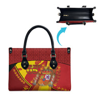 Custom Spain Football Leather Bag Traditional Spanish Carnation Floral Patriotic Motif