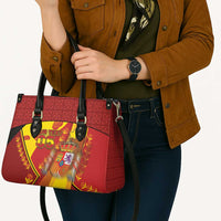Custom Spain Football Leather Bag Traditional Spanish Carnation Floral Patriotic Motif