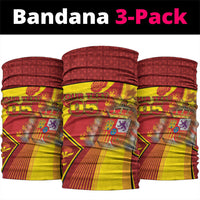 Custom Spain Football Neck Gaiter Traditional Spanish Carnation Floral Patriotic Motif