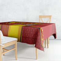 Custom Spain Football Tablecloth Traditional Spanish Carnation Floral Patriotic Motif