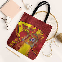 Custom Spain Football Tote Bag Traditional Spanish Carnation Floral Patriotic Motif